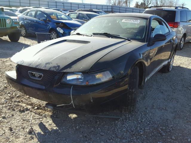 1FAFP40492F193383 - 2002 FORD MUSTANG BLACK photo 2