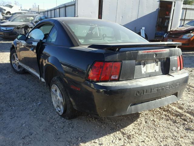 1FAFP40492F193383 - 2002 FORD MUSTANG BLACK photo 3