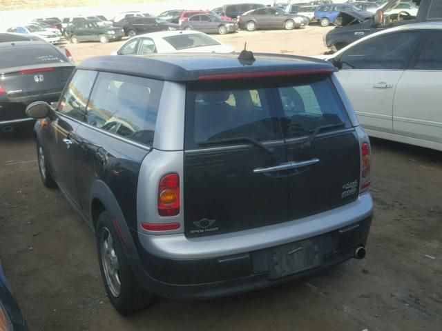 WMWML33589TN69334 - 2009 MINI COOPER CLU BLACK photo 3