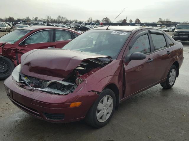 1FAFP34N67W178960 - 2007 FORD FOCUS ZX4 MAROON photo 2