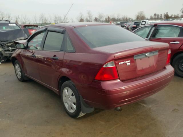 1FAFP34N67W178960 - 2007 FORD FOCUS ZX4 MAROON photo 3