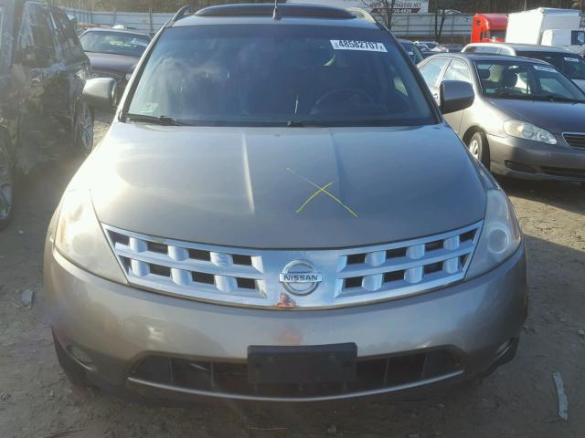 JN8AZ08W24W310015 - 2004 NISSAN MURANO SL SILVER photo 9