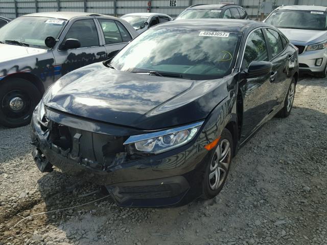 19XFC2F55HE007870 - 2017 HONDA CIVIC LX BLACK photo 2