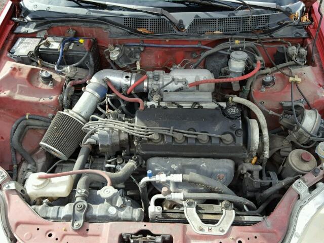 1HGEJ8245TL052598 - 1996 HONDA CIVIC EX RED photo 7