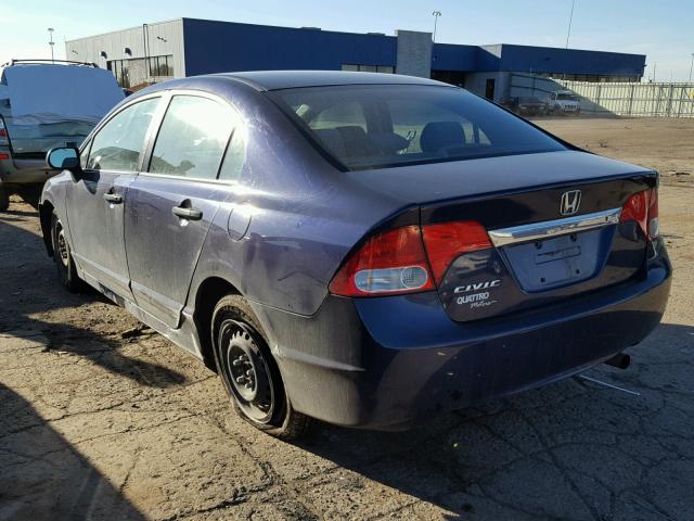 19XFA1F39AE084827 - 2010 HONDA CIVIC VP BLUE photo 3