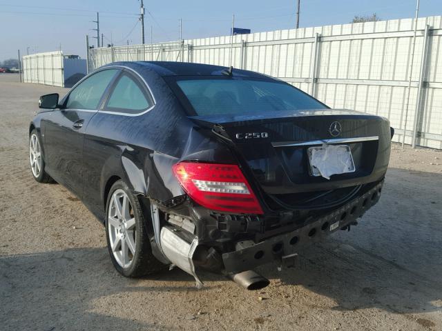 WDDGJ4HB6CF755377 - 2012 MERCEDES-BENZ C 250 BLACK photo 3