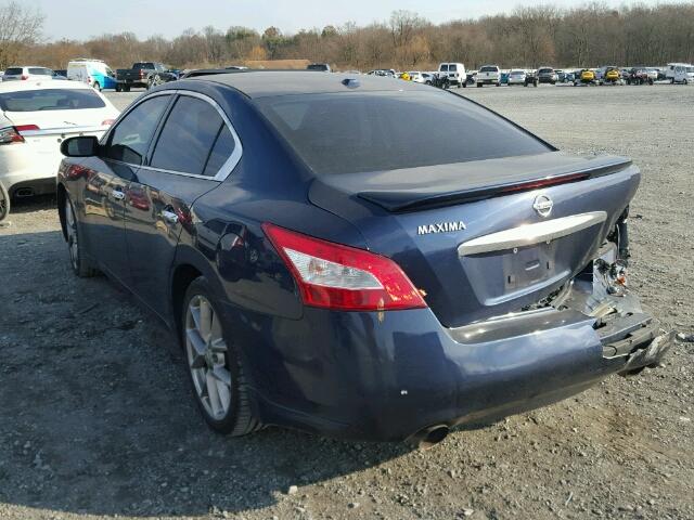 1N4AA51E99C843432 - 2009 NISSAN MAXIMA S BLUE photo 3