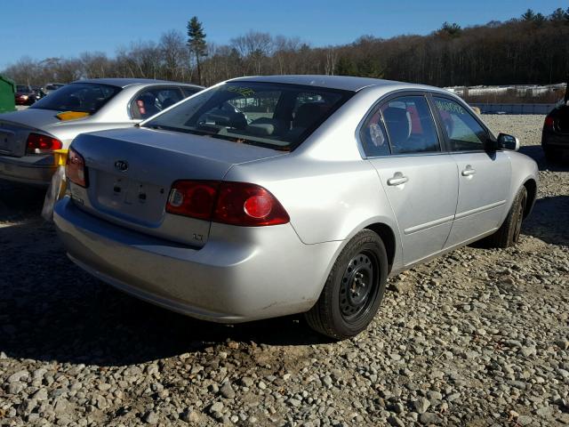 KNAGE123265050534 - 2006 KIA OPTIMA LX SILVER photo 4