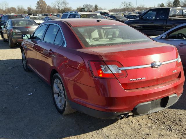 1FAHP2EW1BG121577 - 2011 FORD TAURUS SEL RED photo 3