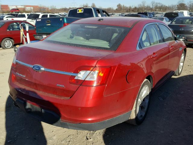 1FAHP2EW1BG121577 - 2011 FORD TAURUS SEL RED photo 4