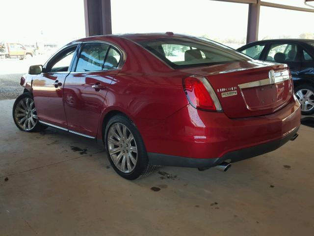 1LNHL9DR0BG606976 - 2011 LINCOLN MKS RED photo 3