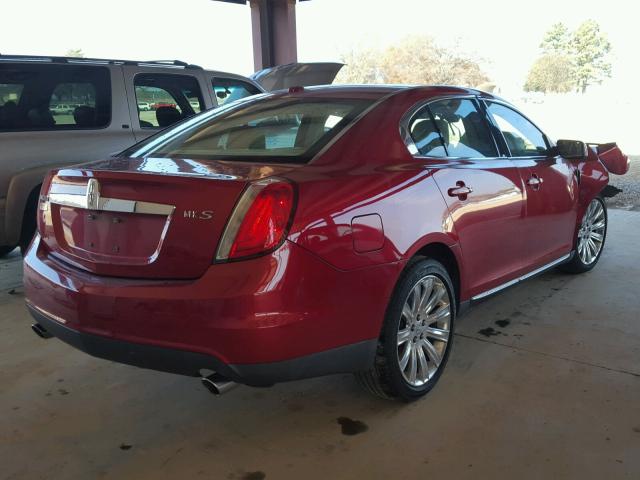 1LNHL9DR0BG606976 - 2011 LINCOLN MKS RED photo 4