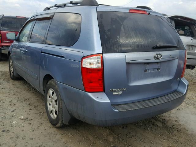 KNDMB233476188784 - 2007 KIA SEDONA EX BLACK photo 3