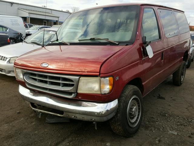 1FBHE31LXVHA71833 - 1997 FORD ECONOLINE RED photo 2