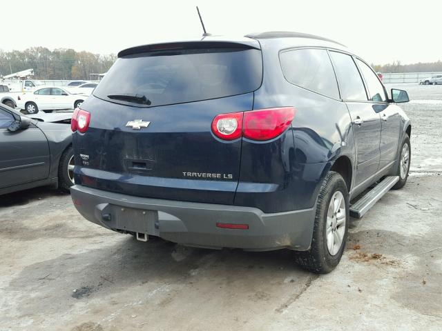 1GNKVEED2BJ298865 - 2011 CHEVROLET TRAVERSE L BLUE photo 4