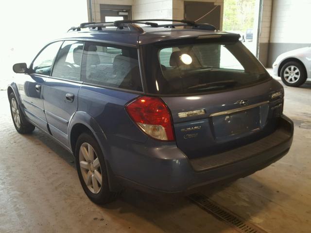 4S4BP61CX86350966 - 2008 SUBARU OUTBACK 2. BLUE photo 3