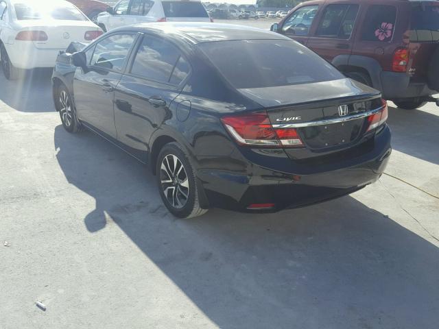 19XFB2F87DE078740 - 2013 HONDA CIVIC EX BLACK photo 3