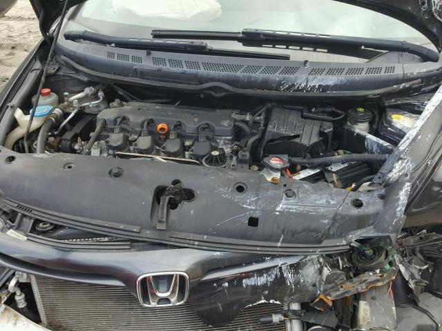 2HGFG12918H560335 - 2008 HONDA CIVIC EXL BLACK photo 6