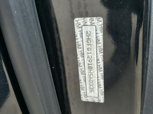 2HGFG12918H560335 - 2008 HONDA CIVIC EXL 黑色 照片 9