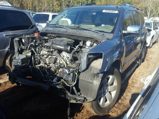 5N1BA0ND2BN623915 - 2011 NISSAN ARMADA SV BLUE photo 2