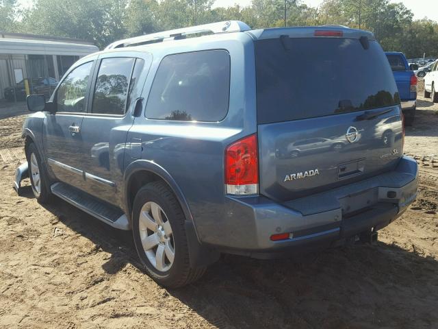 5N1BA0ND2BN623915 - 2011 NISSAN ARMADA SV BLUE photo 3