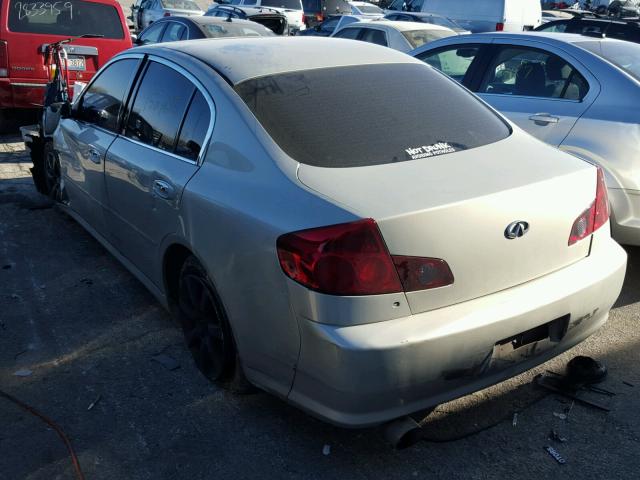 JNKCV51E46M510180 - 2006 INFINITI G35 BEIGE photo 3