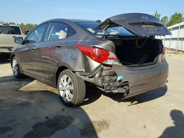 KMHCU4AE5DU278602 - 2013 HYUNDAI ACCENT GLS GRAY photo 3