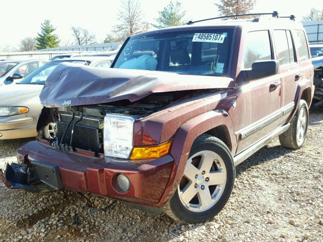 1J8HG48P57C610937 - 2007 JEEP COMMANDER წითელი ფოტო 2