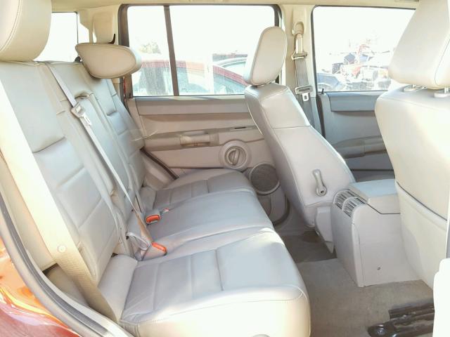 1J8HG48P57C610937 - 2007 JEEP COMMANDER წითელი ფოტო 6