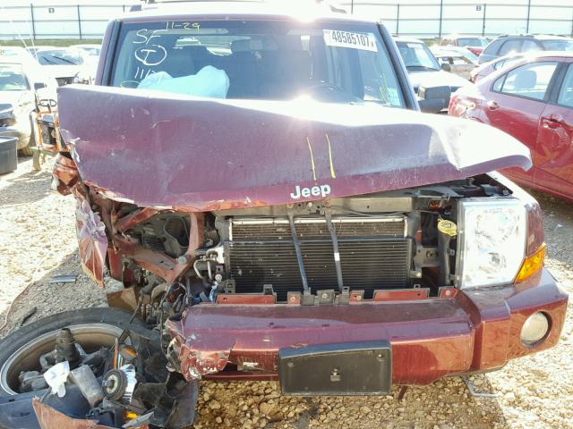 1J8HG48P57C610937 - 2007 JEEP COMMANDER წითელი ფოტო 7