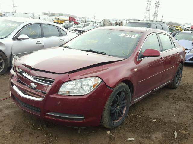 1G1ZJ57788F161783 - 2008 CHEVROLET MALIBU 2LT MAROON photo 2