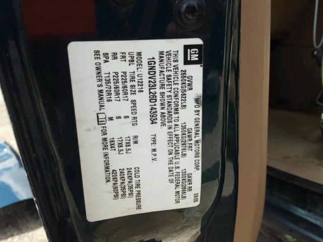 1GNDV23L26D143934 - 2006 CHEVROLET UPLANDER L 绿色 照片 10