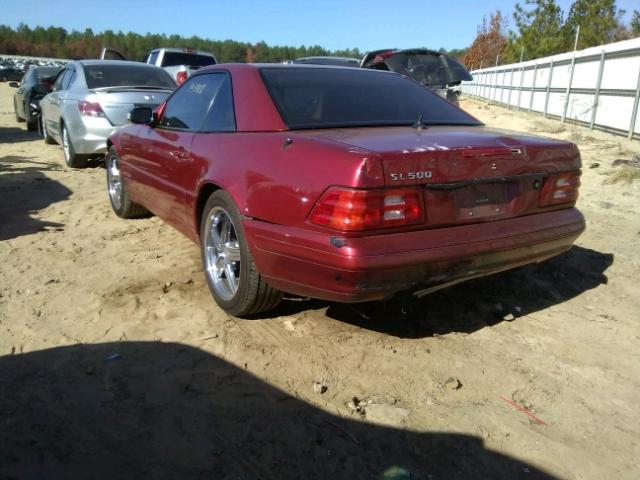 WDBFA68F6YF190655 - 2000 MERCEDES-BENZ SL 500 RED photo 3