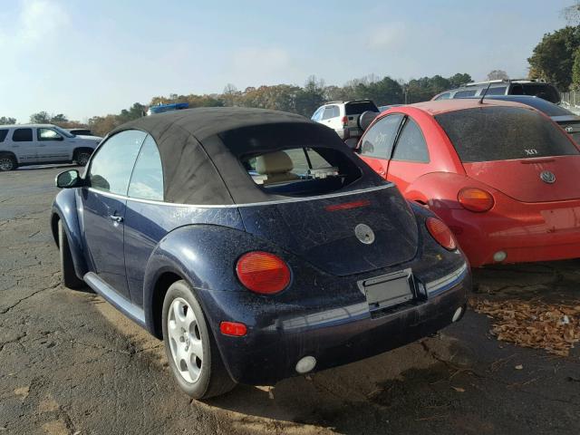 3VWCK21YX3M306242 - 2003 VOLKSWAGEN NEW BEETLE BLUE photo 3