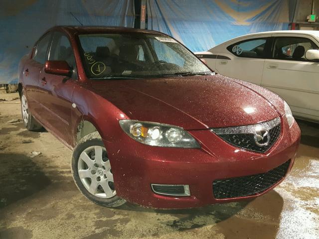 JM1BK12G681119373 - 2008 MAZDA 3 I MAROON photo 1