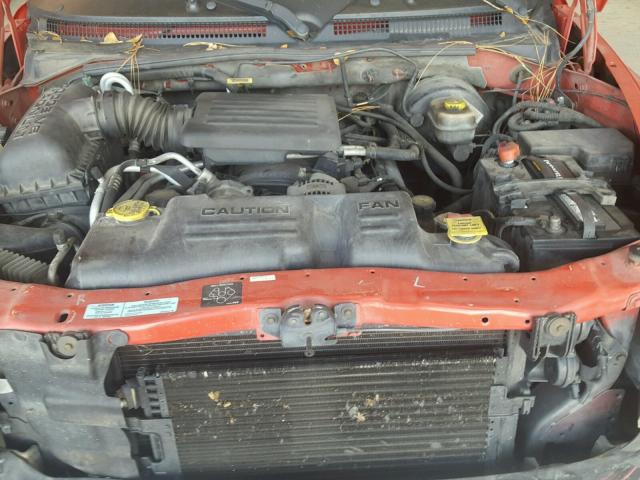 1B7GL2AN6YS763457 - 2000 DODGE DAKOTA QUA RED photo 7