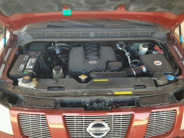 1N6AA06A94N541412 - 2004 NISSAN TITAN XE RED photo 7