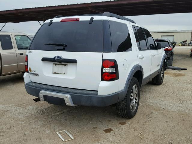 1FMEU63867UA48194 - 2007 FORD EXPLORER X WHITE photo 4