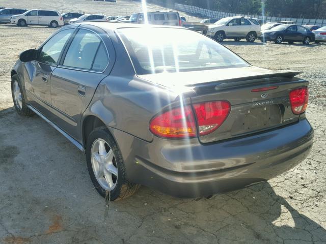 1G3NL52E82C177318 - 2002 OLDSMOBILE ALERO GL BROWN photo 3