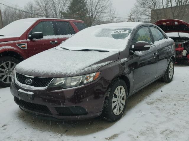 KNAFU4A27A5290874 - 2010 KIA FORTE EX MAROON photo 2