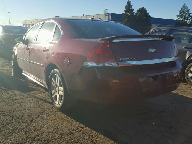 2G1WB5EKXA1209532 - 2010 CHEVROLET IMPALA LT BURGUNDY photo 3