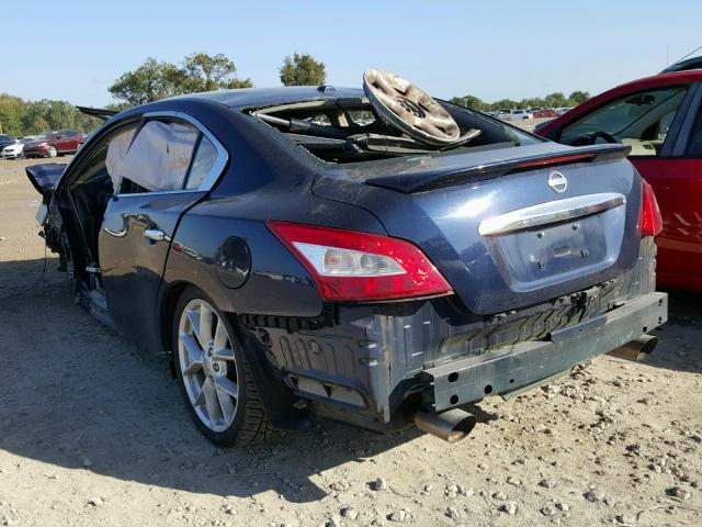 1N4AA51E89C810664 - 2009 NISSAN MAXIMA S BLUE photo 3