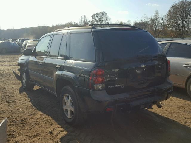 1GNDS13S252378922 - 2005 CHEVROLET TRAILBLAZE BLACK photo 3