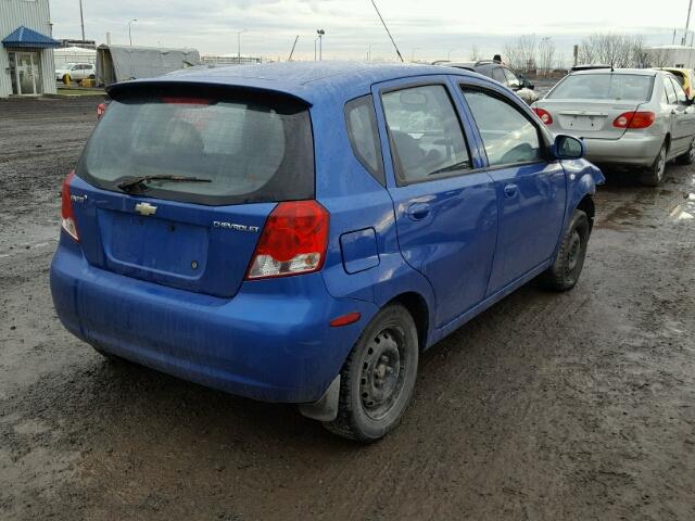 KL1TD62685B447099 - 2005 CHEVROLET AVEO BASE BLUE photo 4