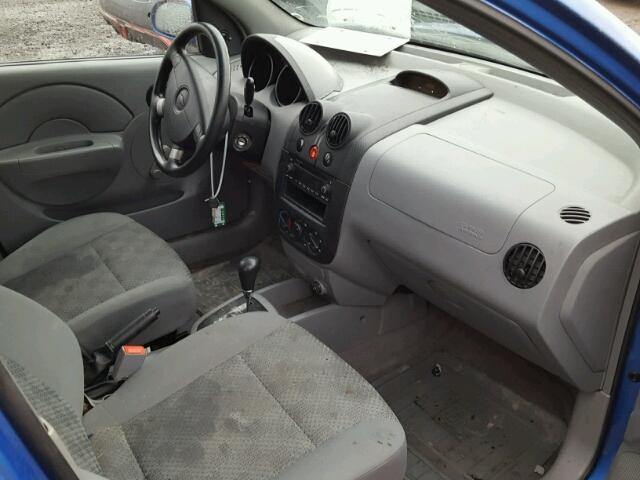 KL1TD62685B447099 - 2005 CHEVROLET AVEO BASE Mavi foto 5