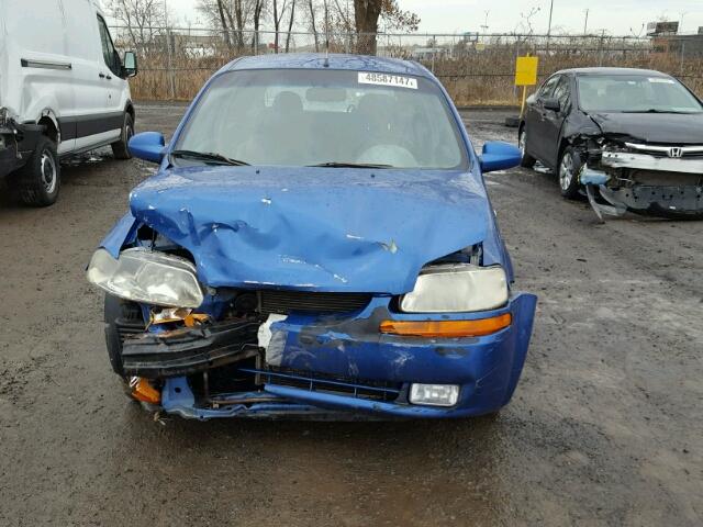 KL1TD62685B447099 - 2005 CHEVROLET AVEO BASE BLUE photo 9