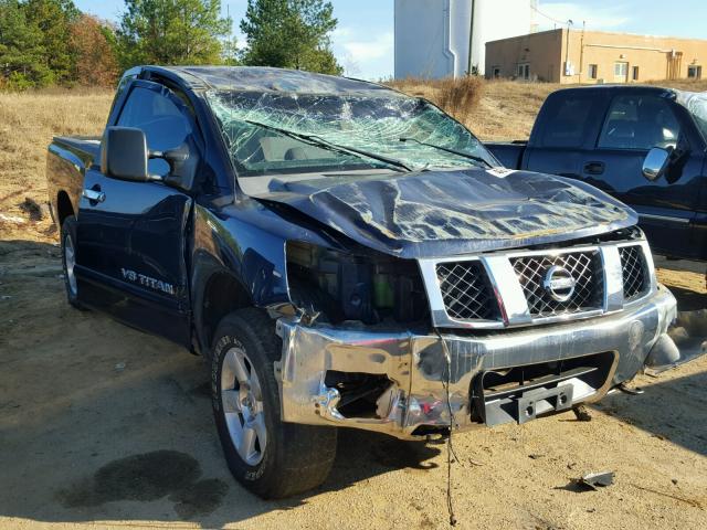 1N6BA06B96N514274 - 2006 NISSAN TITAN XE BLUE photo 1