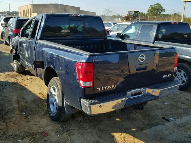 1N6BA06B96N514274 - 2006 NISSAN TITAN XE BLUE photo 3