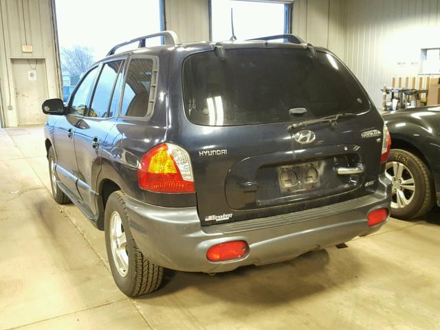 KM8SC73DX4U853538 - 2004 HYUNDAI SANTA FE G BLUE photo 3