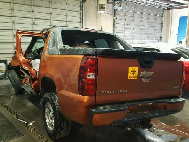 3GNEC12037G173847 - 2007 CHEVROLET AVALANCHE ORANGE photo 3